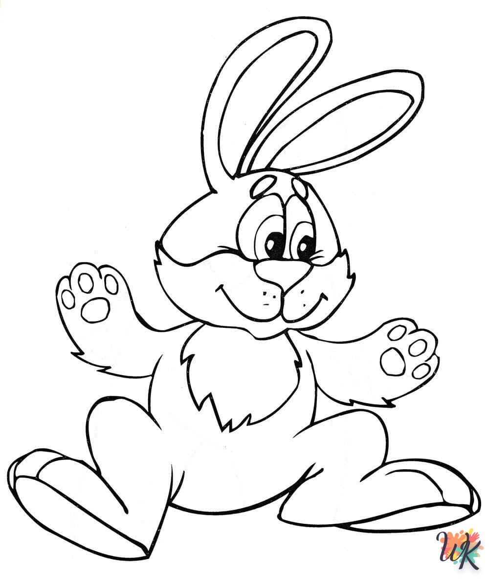 coloriage Lapin  pour enfant de 4 ans