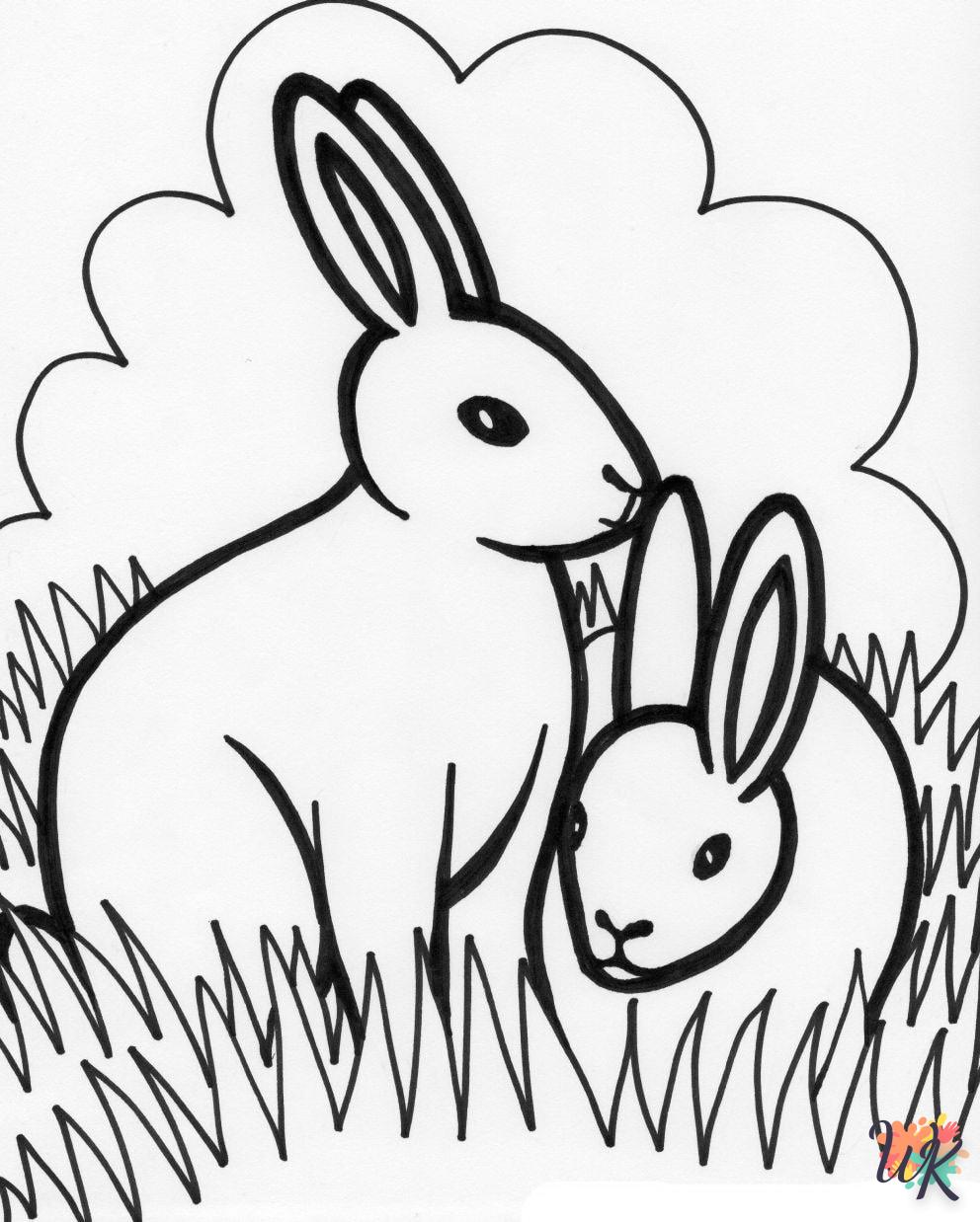 coloriage Lapin  enfant a imprimer