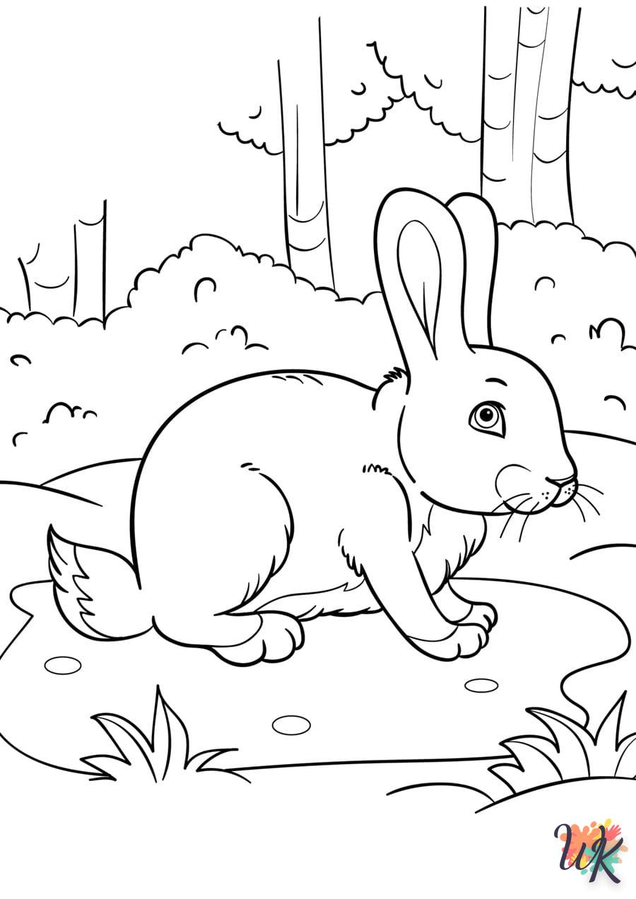 coloriage Lapin  à numéro adulte en ligne gratuit