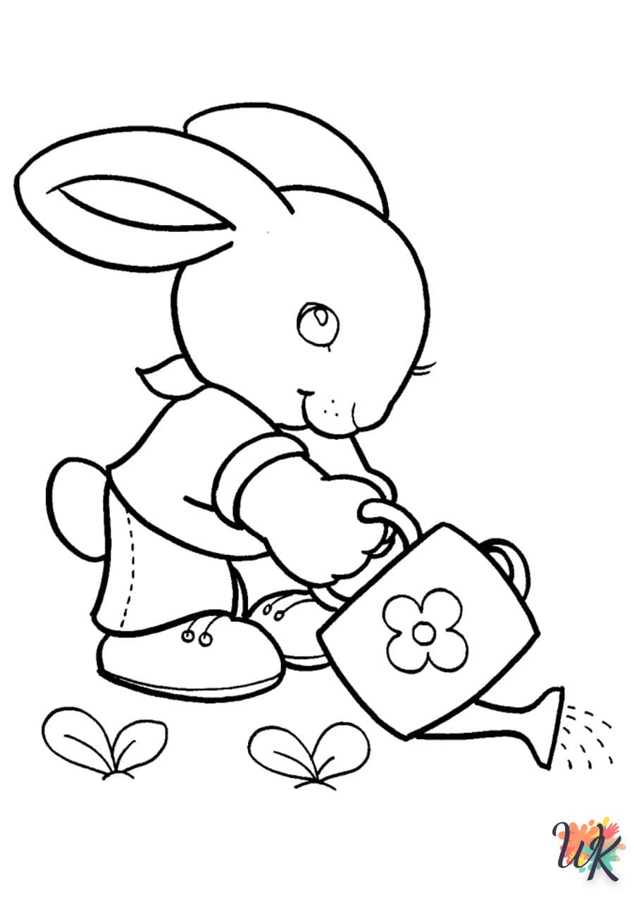 coloriage Lapin  a imprimer enfant 6 ans