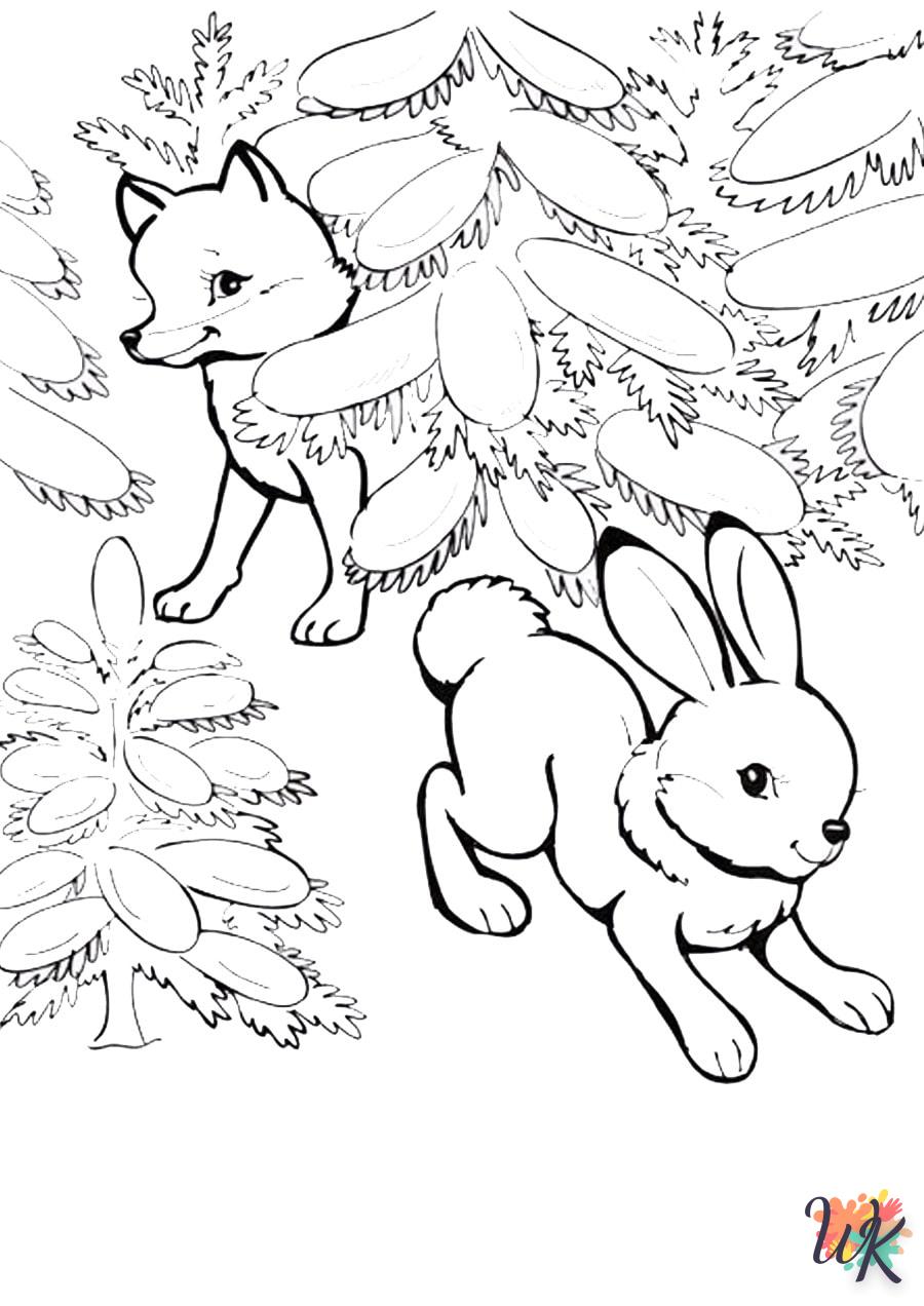 coloriage Lapin  pour enfant gratuit