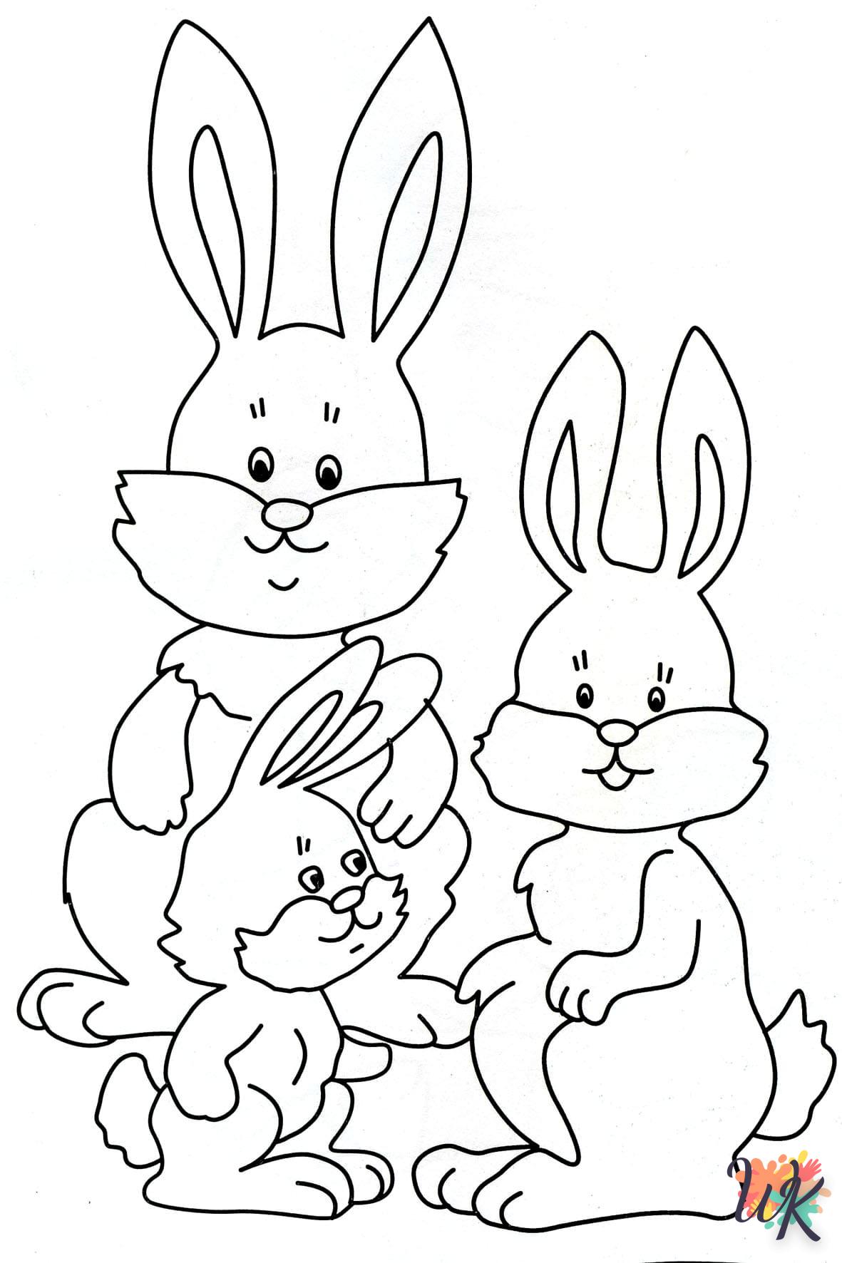 coloriage Lapin  en ligne a colorier