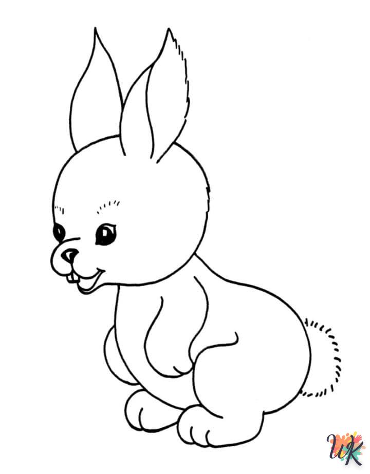 coloriage Lapin  et apprentissage