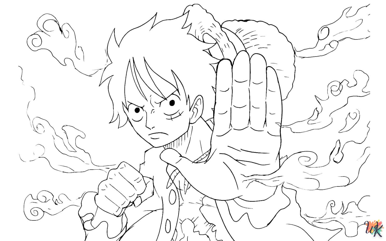 coloriage Luffy  pour enfant de 7 ans