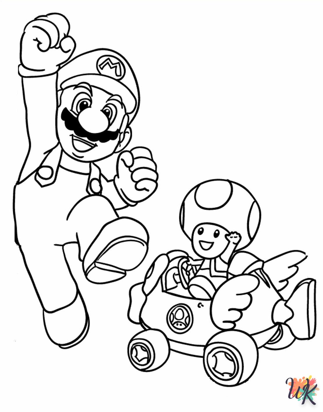 coloriage Mario Kart  à imprimer pour enfant de 12 ans
