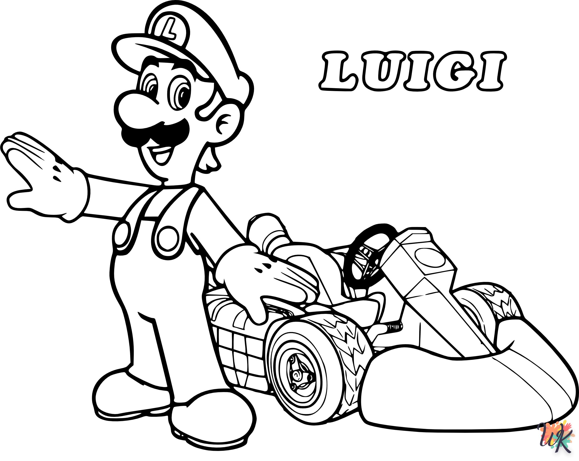 coloriage Mario Kart  enfant 6 ans à imprimer