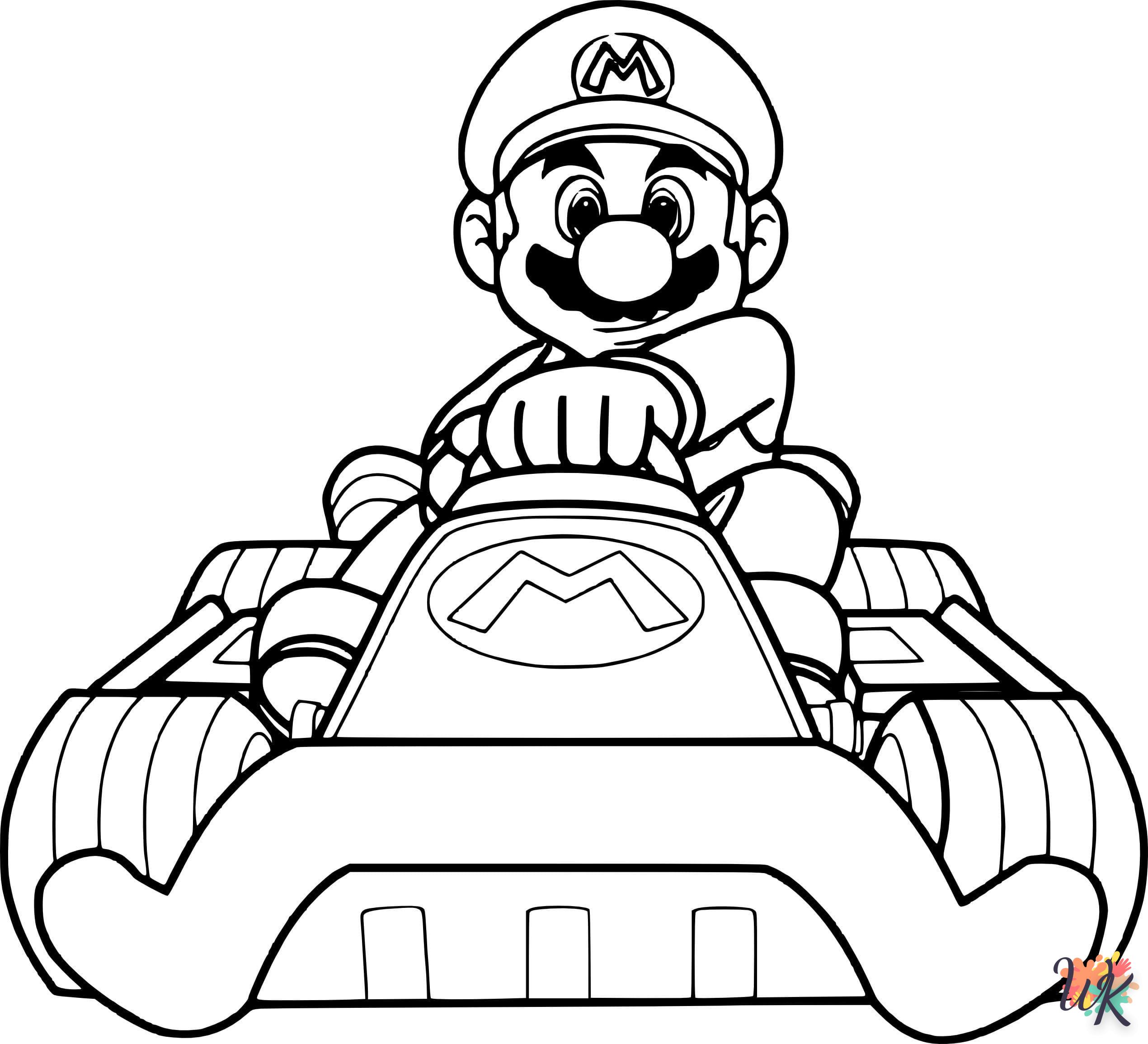 coloriage Mario Kart  et dessin a imprimer