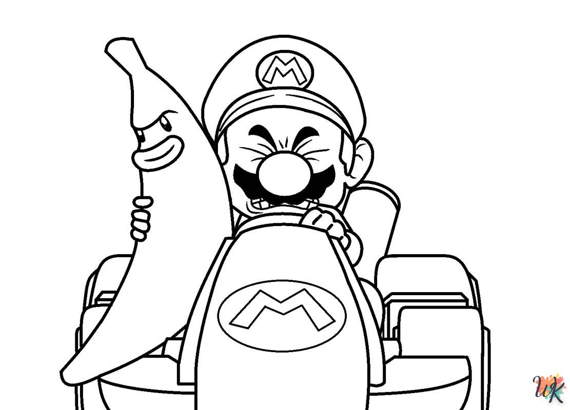 image de coloriage Mario Kart  pour enfant