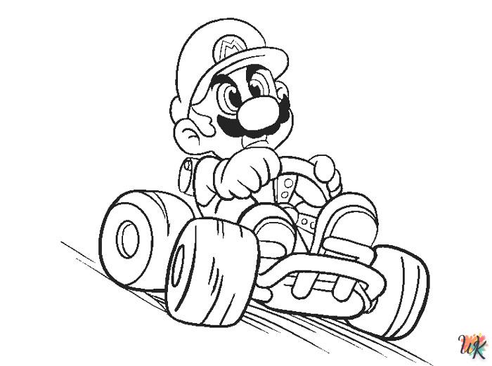 coloriage Mario Kart  a colorier en ligne gratuitement