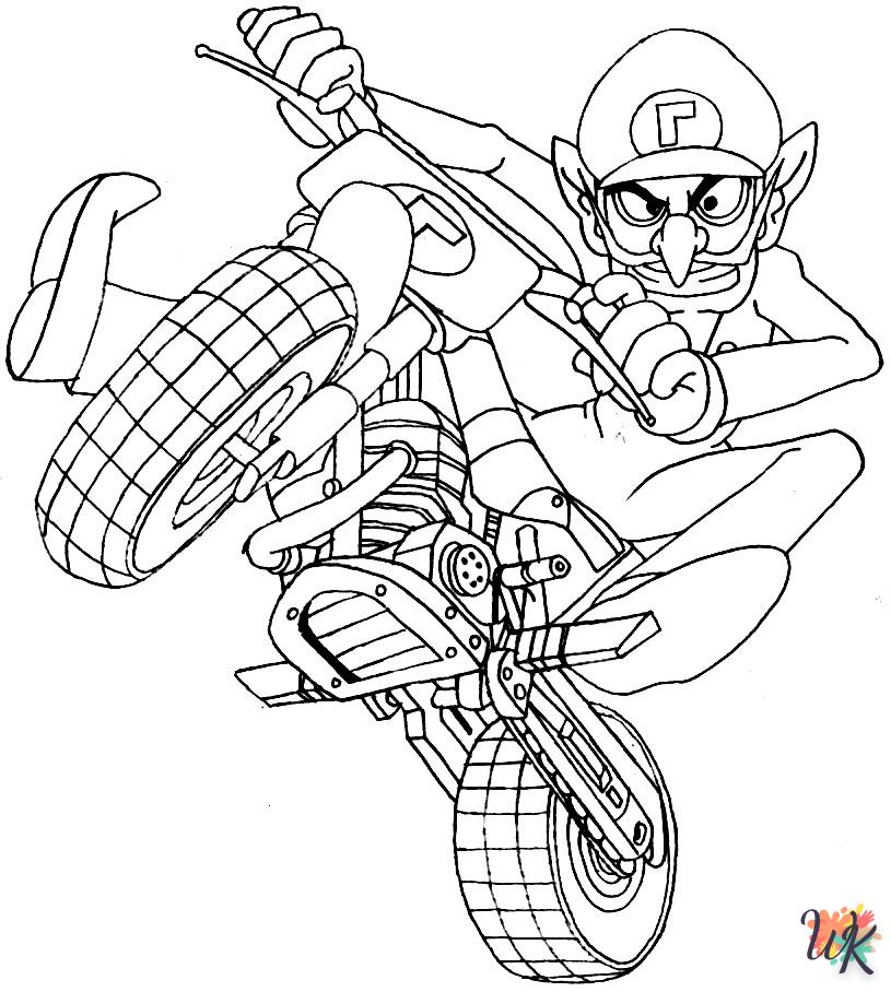 coloriage Mario Kart  pour enfant a imprimer