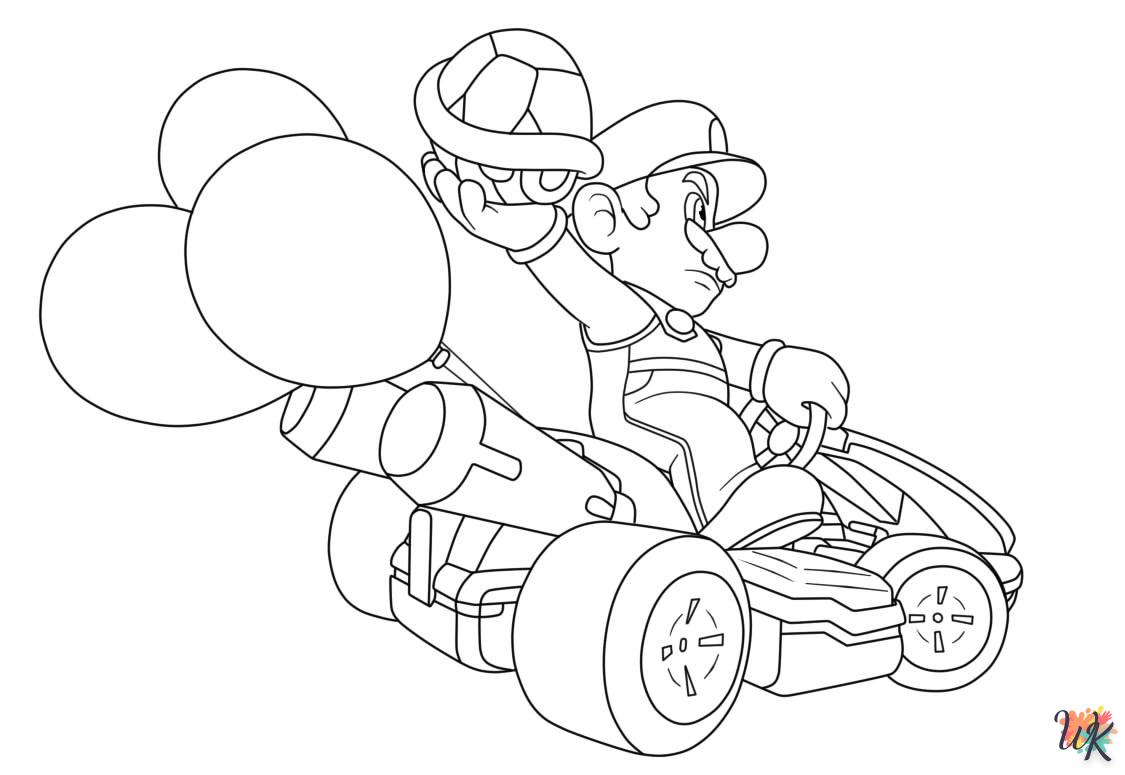 coloriage Mario Kart  pour enfants à télécharger