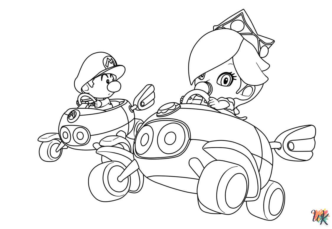 imprimer coloriage Mario Kart  gratuit