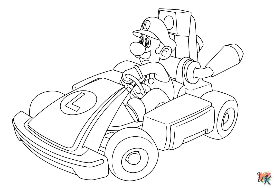 coloriage Mario Kart  enfant 8 ans a imprimer
