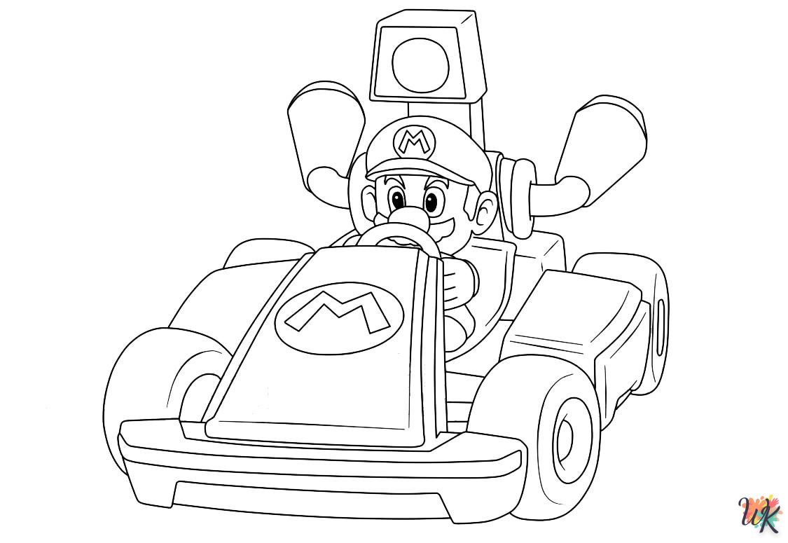 coloriage Mario Kart  a dessiner en ligne