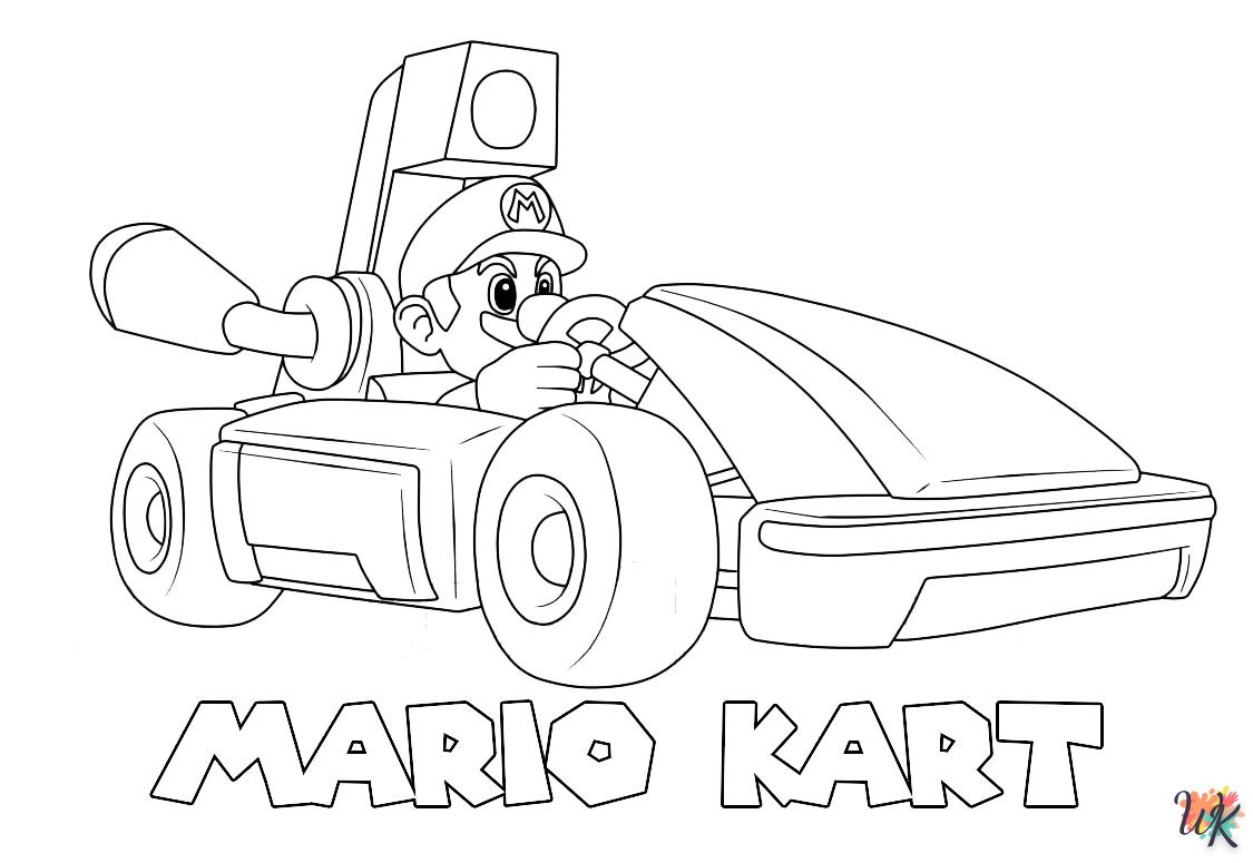 coloriage Mario Kart  bebe à imprimer gratuit