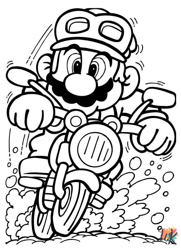 coloriage Mario Kart  pour lutter contre le stress