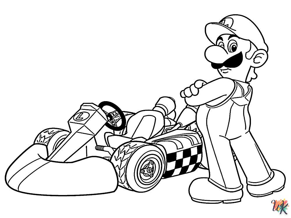 coloriage Mario Kart  enfant 7 ans a imprimer