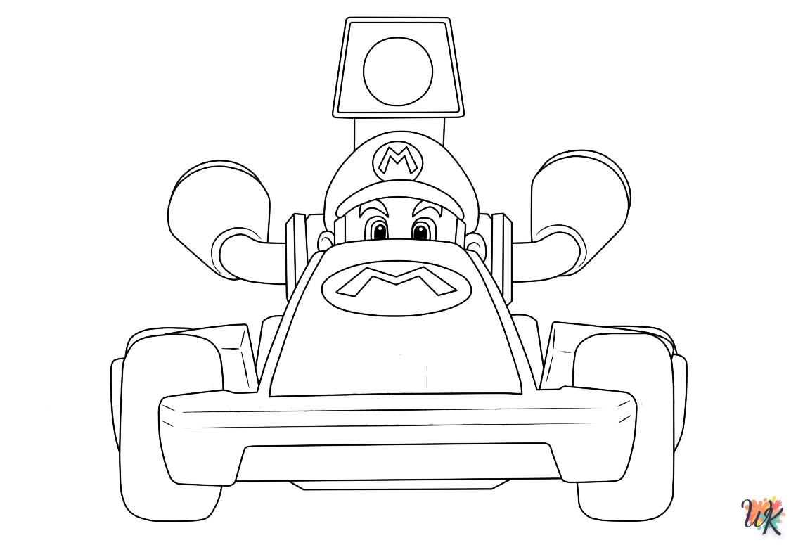 coloriage Mario Kart  pour enfant a imprimer gratuit