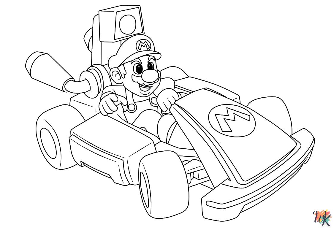 coloriage Mario Kart  pour enfant de 7 ans