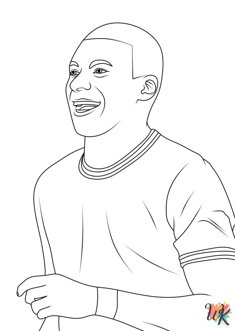 coloriage Mbappe  de pour enfants