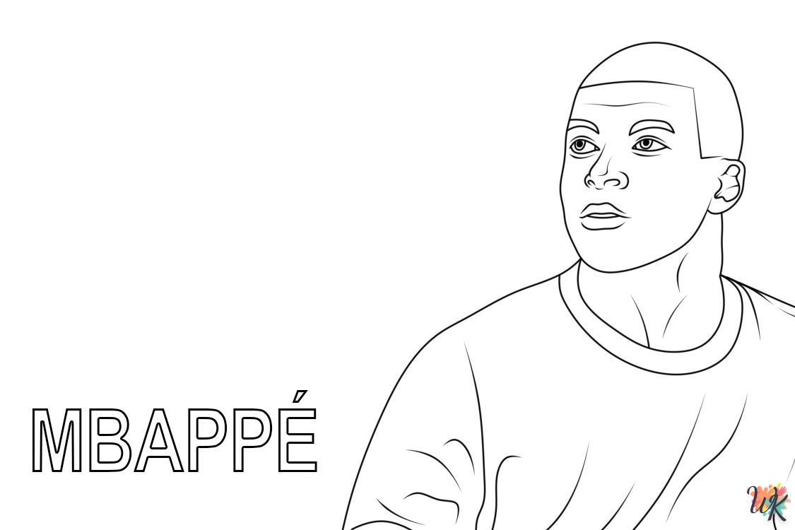 activité coloriage Mbappe  en ligne