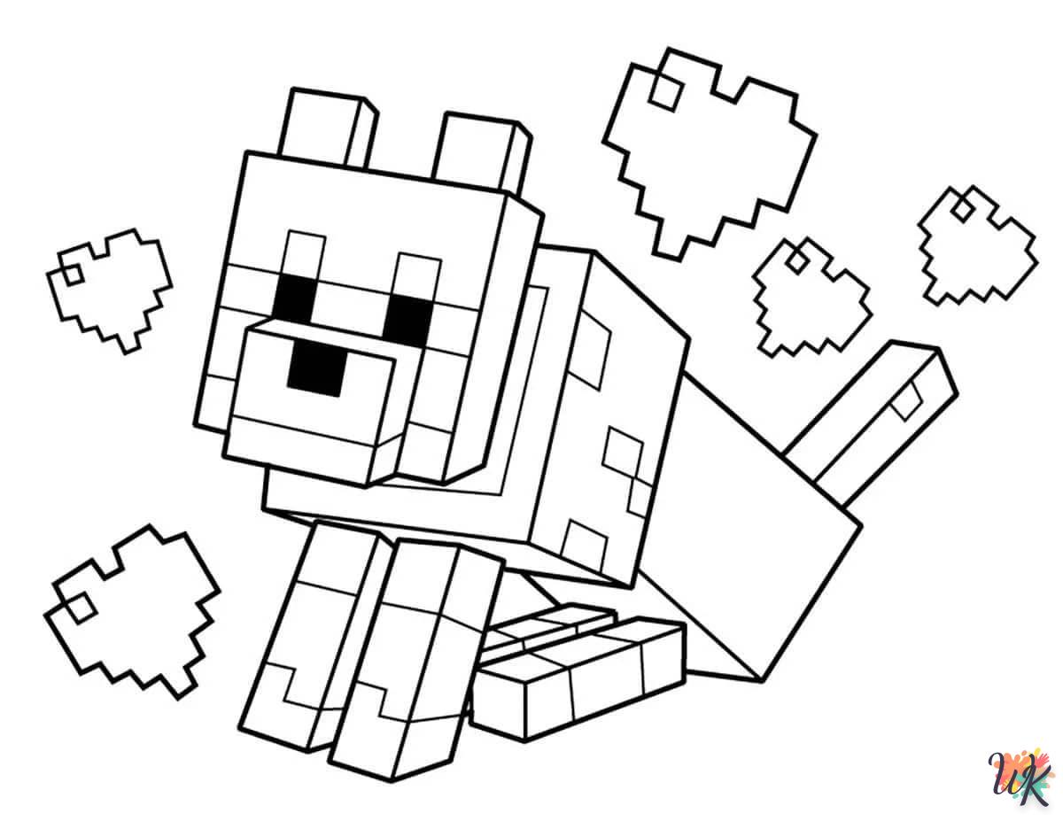 coloriage minecraft  à colorier en ligne