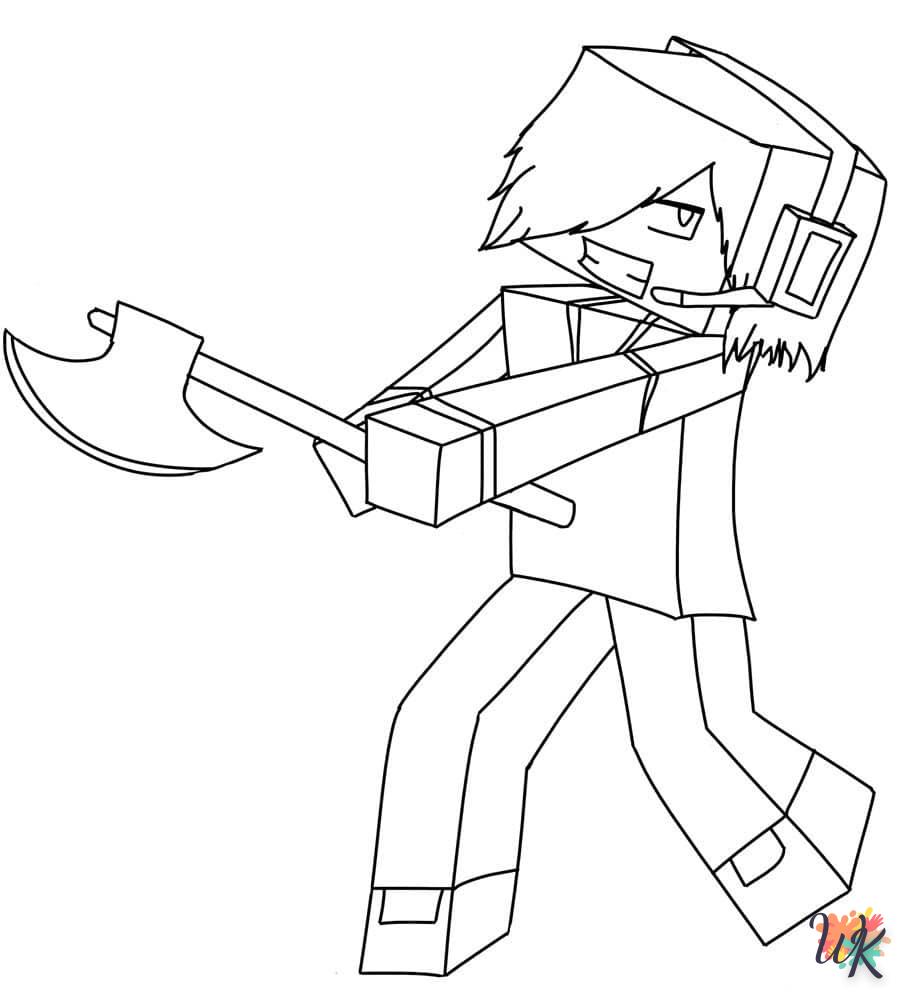 a imprimer coloriage minecraft  gratuit