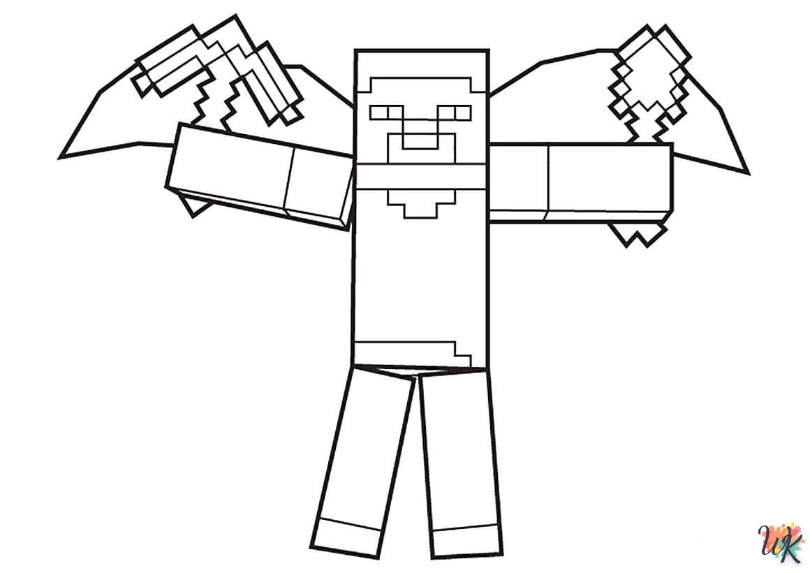 coloriage minecraft  en ligne maternelle