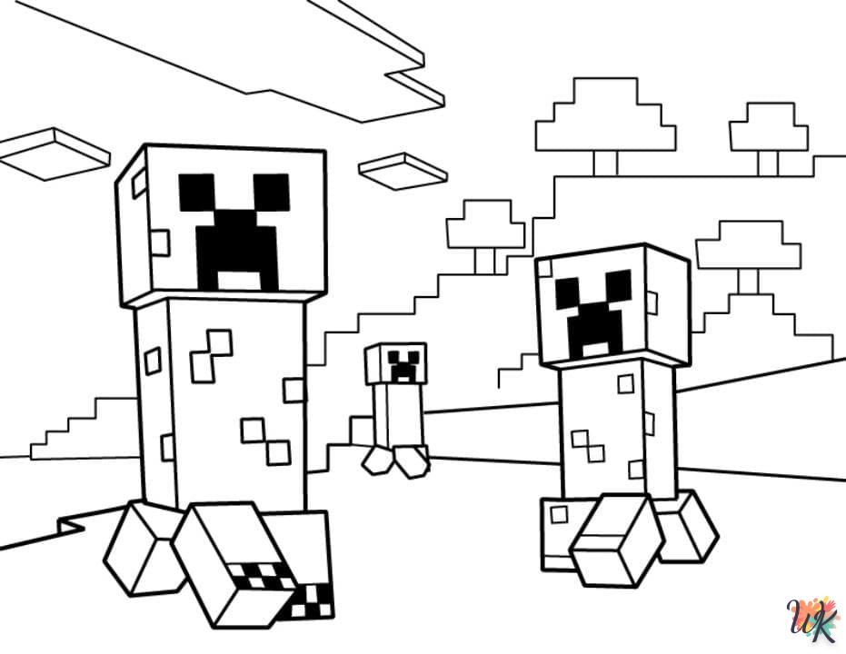 coloriage minecraft  pour enfant de 10 ans