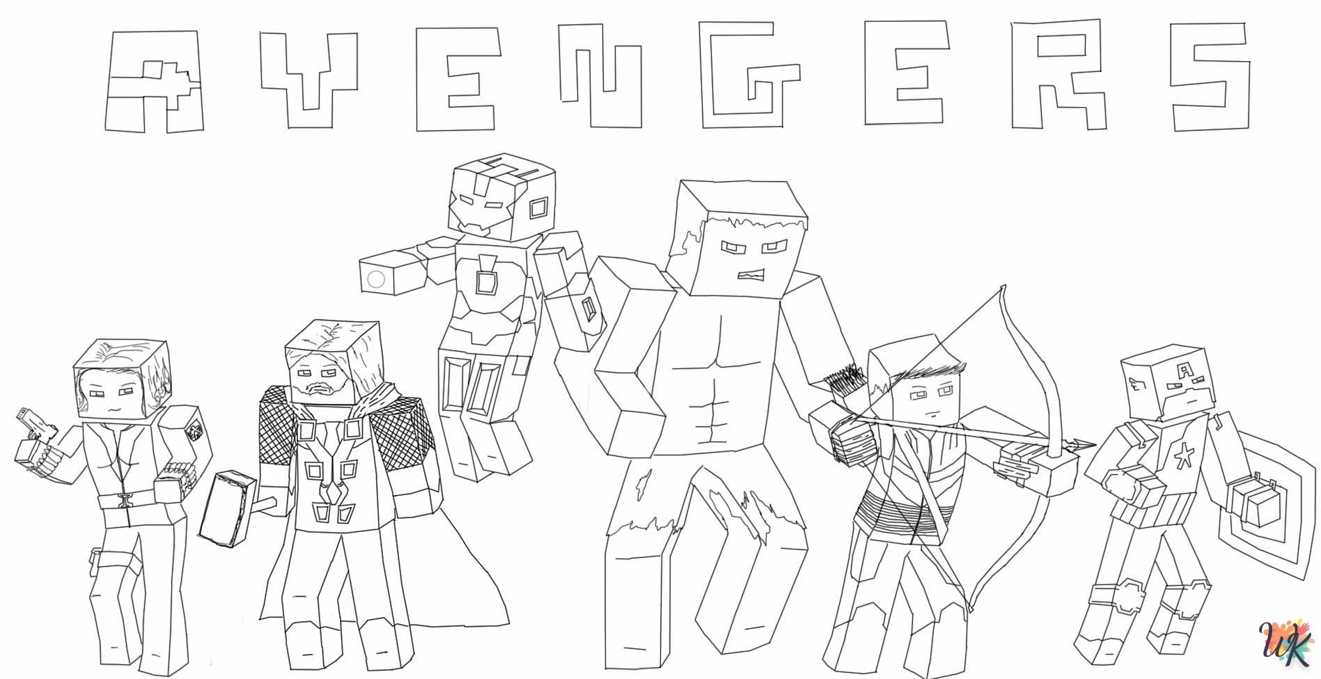 coloriage minecraft  educatif pour enfant