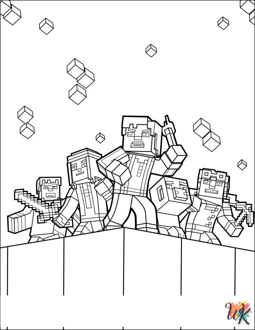 coloriage minecraft  a dessiner en ligne