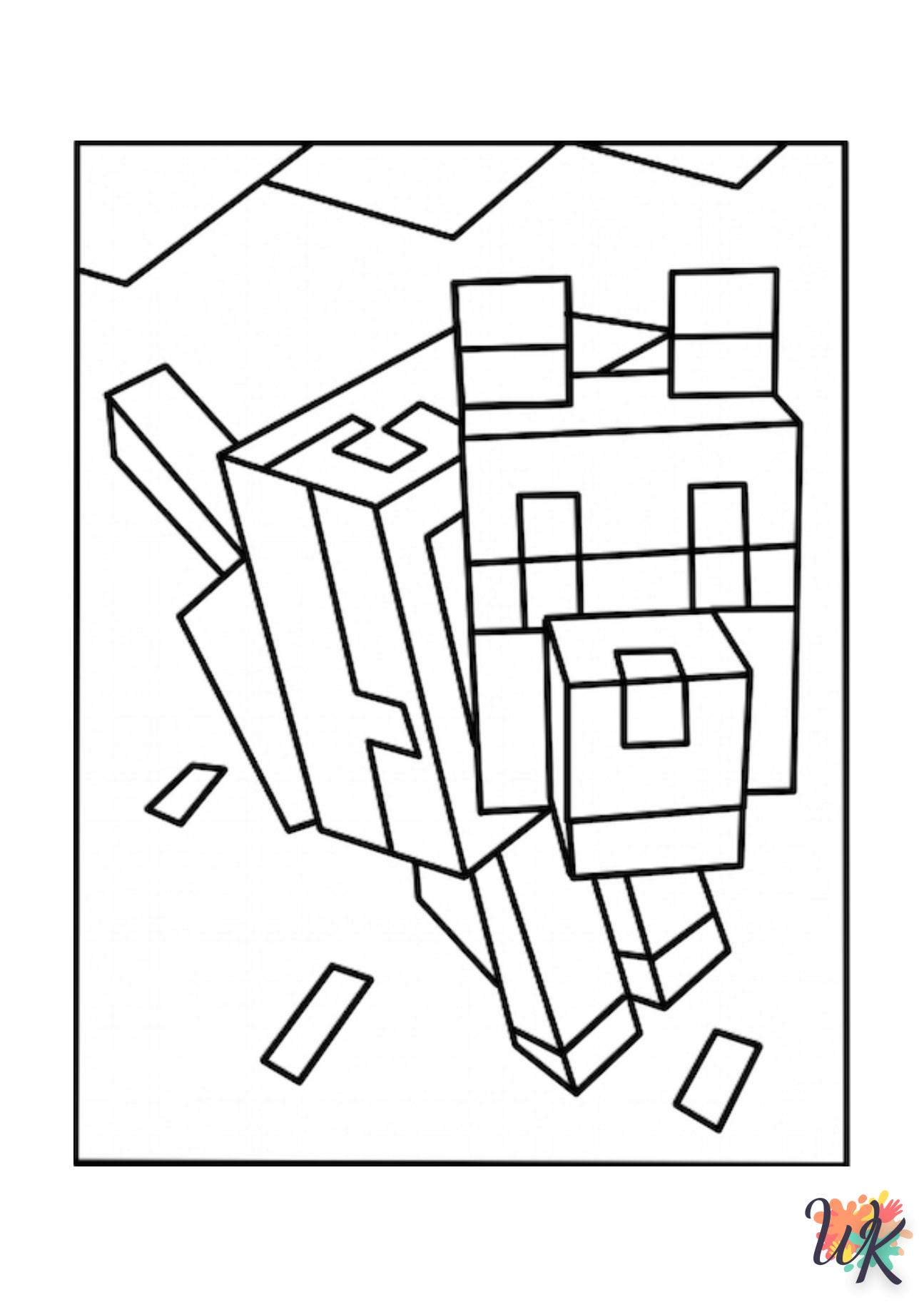 coloriage minecraft  pour bebe a imprimer