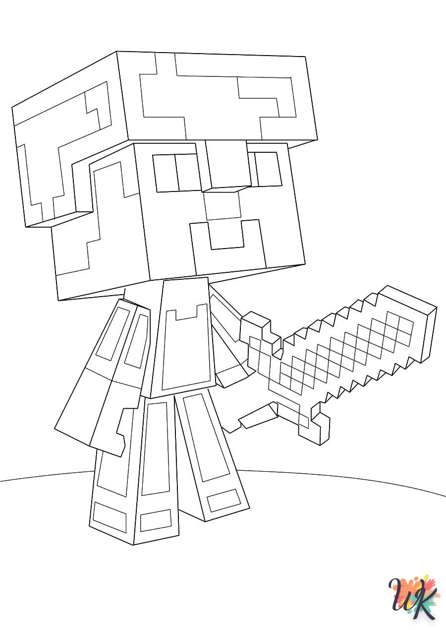 a imprimer coloriage minecraft  gratuit