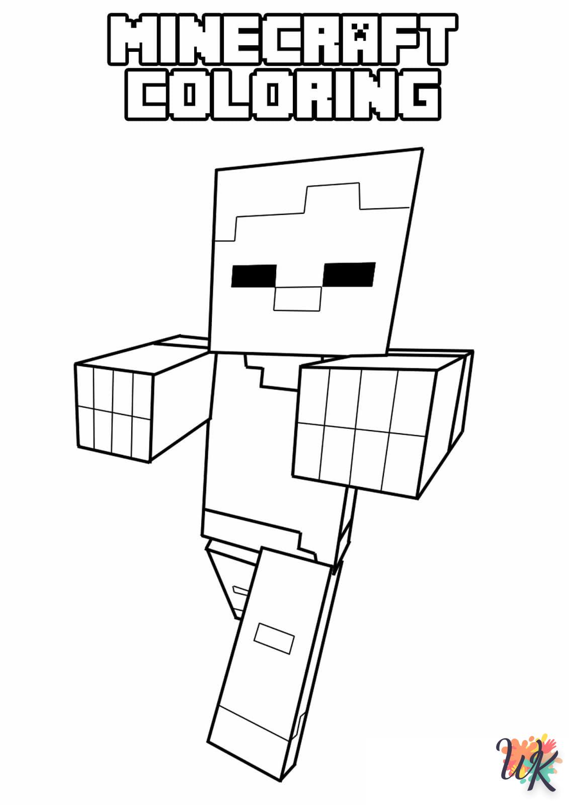 coloriage minecraft  à imprimer gratuitement