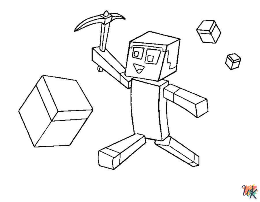 coloriage minecraft  à imprimer gratuitement pdf