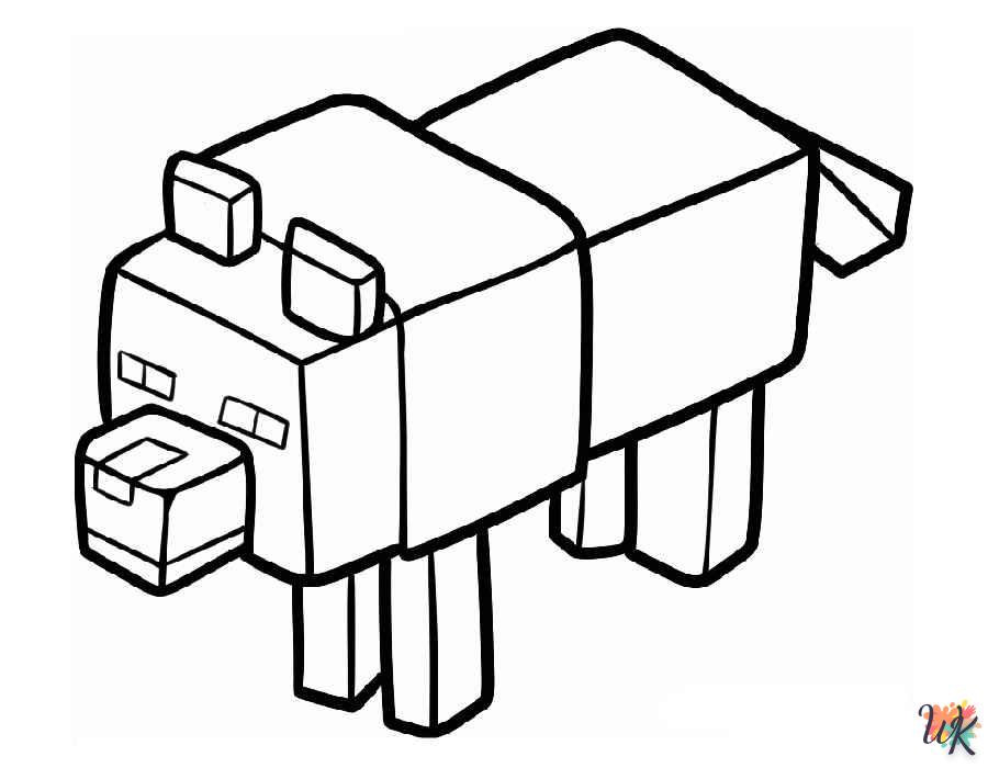 coloriage minecraft  pour enfants a imprimer gratuit