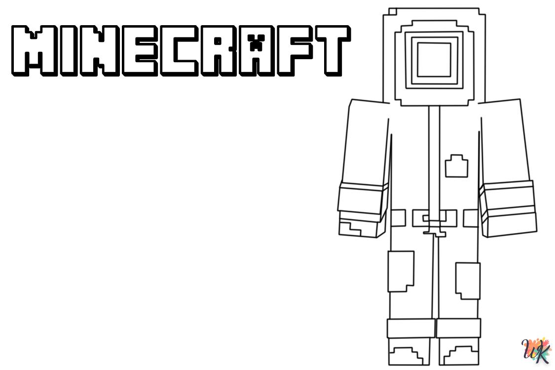 coloriage minecraft  bebe à imprimer