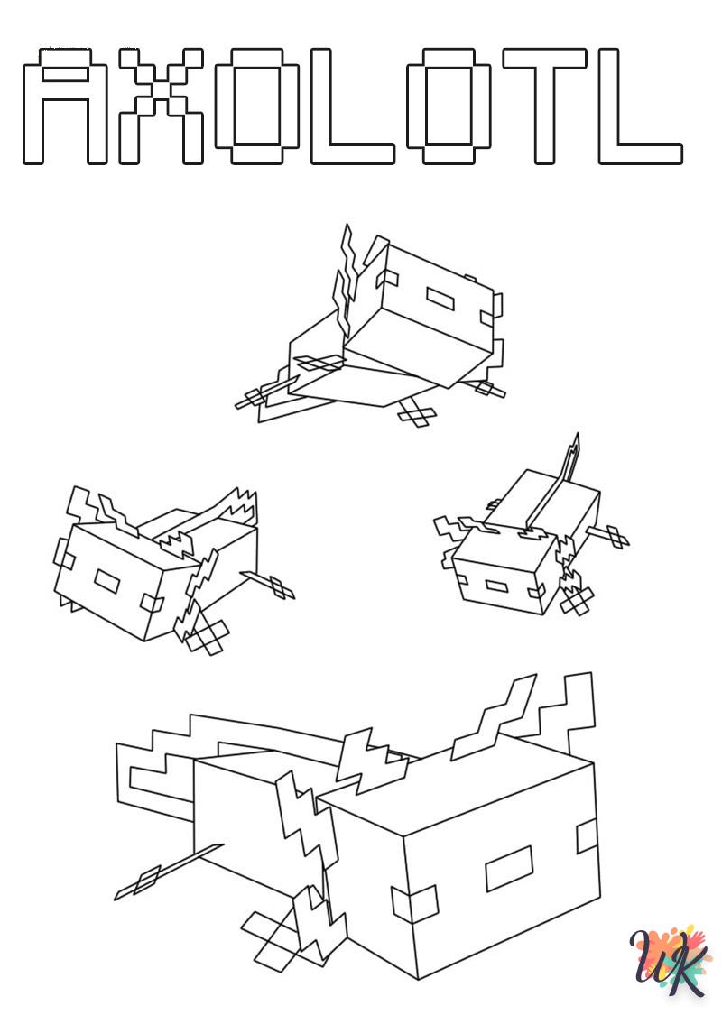 coloriage minecraft  a imprimer enfant 5 ans