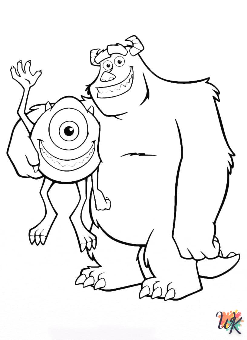 coloriage Monster Inc  gratuit pour enfants