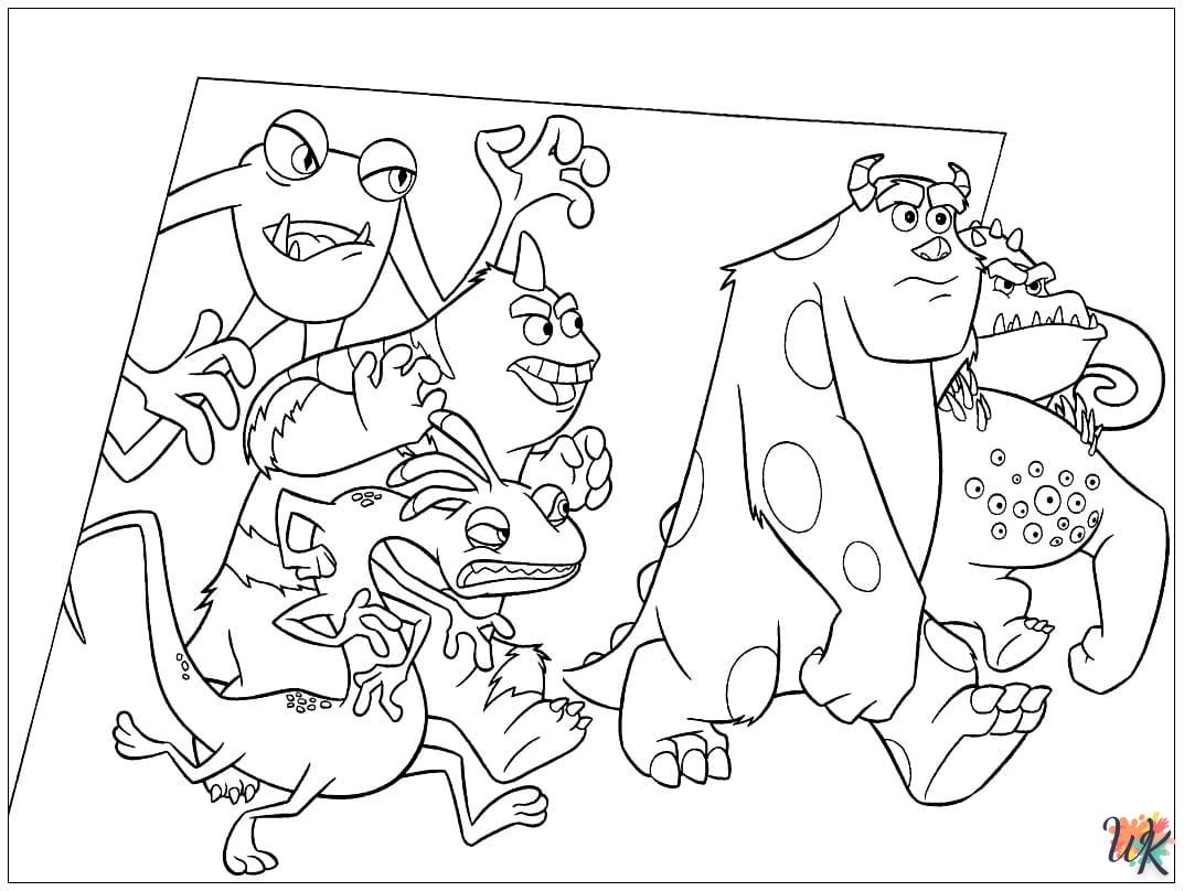 coloriage Monster Inc  pour enfant de 7 ans