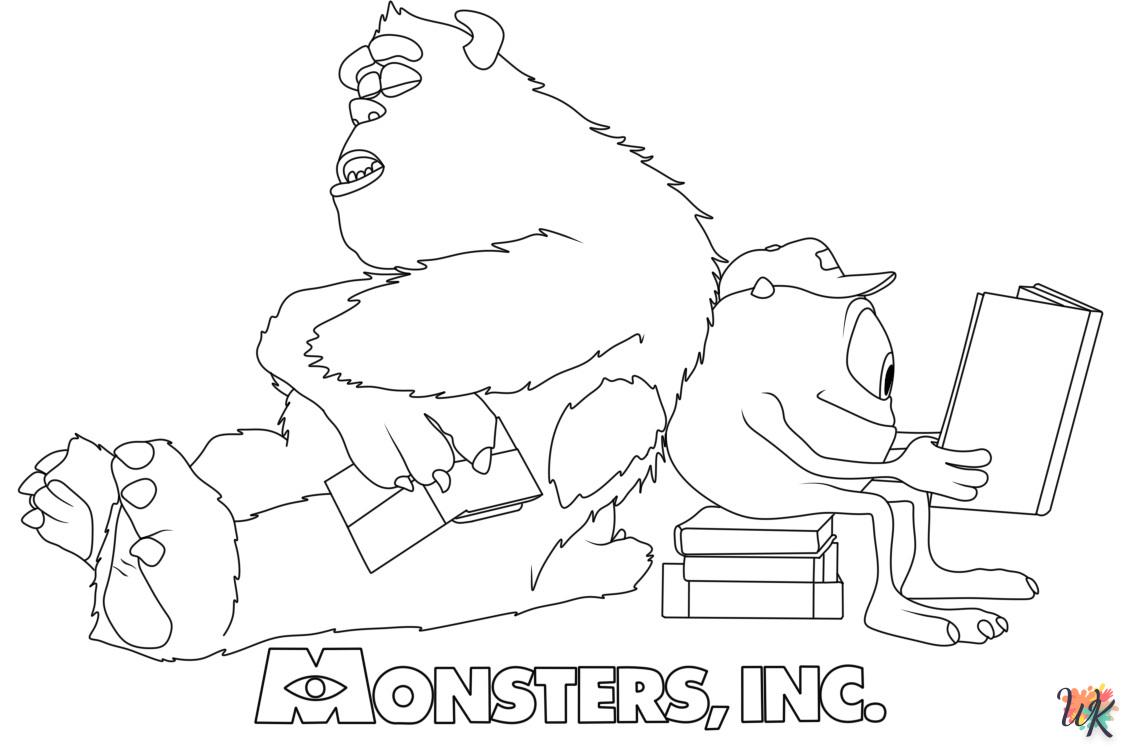 coloriage Monster Inc  bebe à imprimer