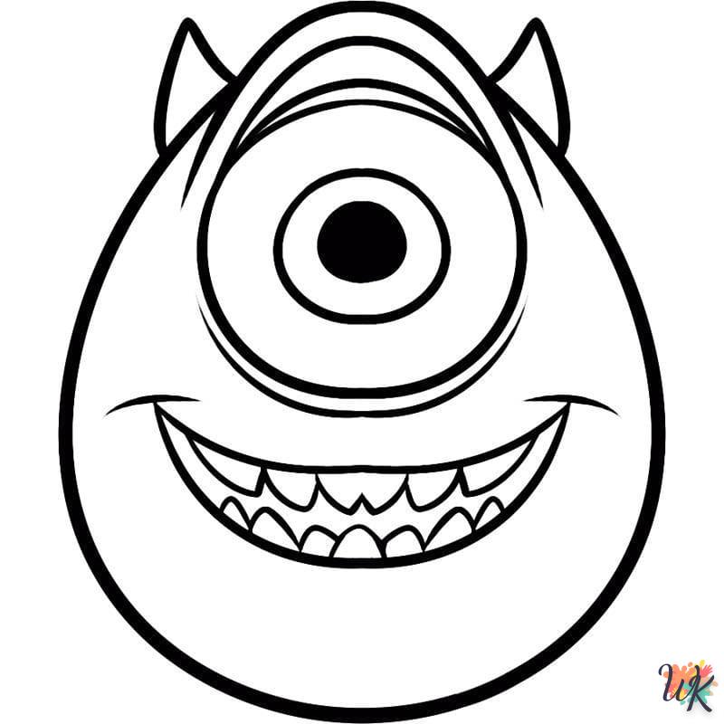 coloriage Monster Inc  et découpage à imprimer