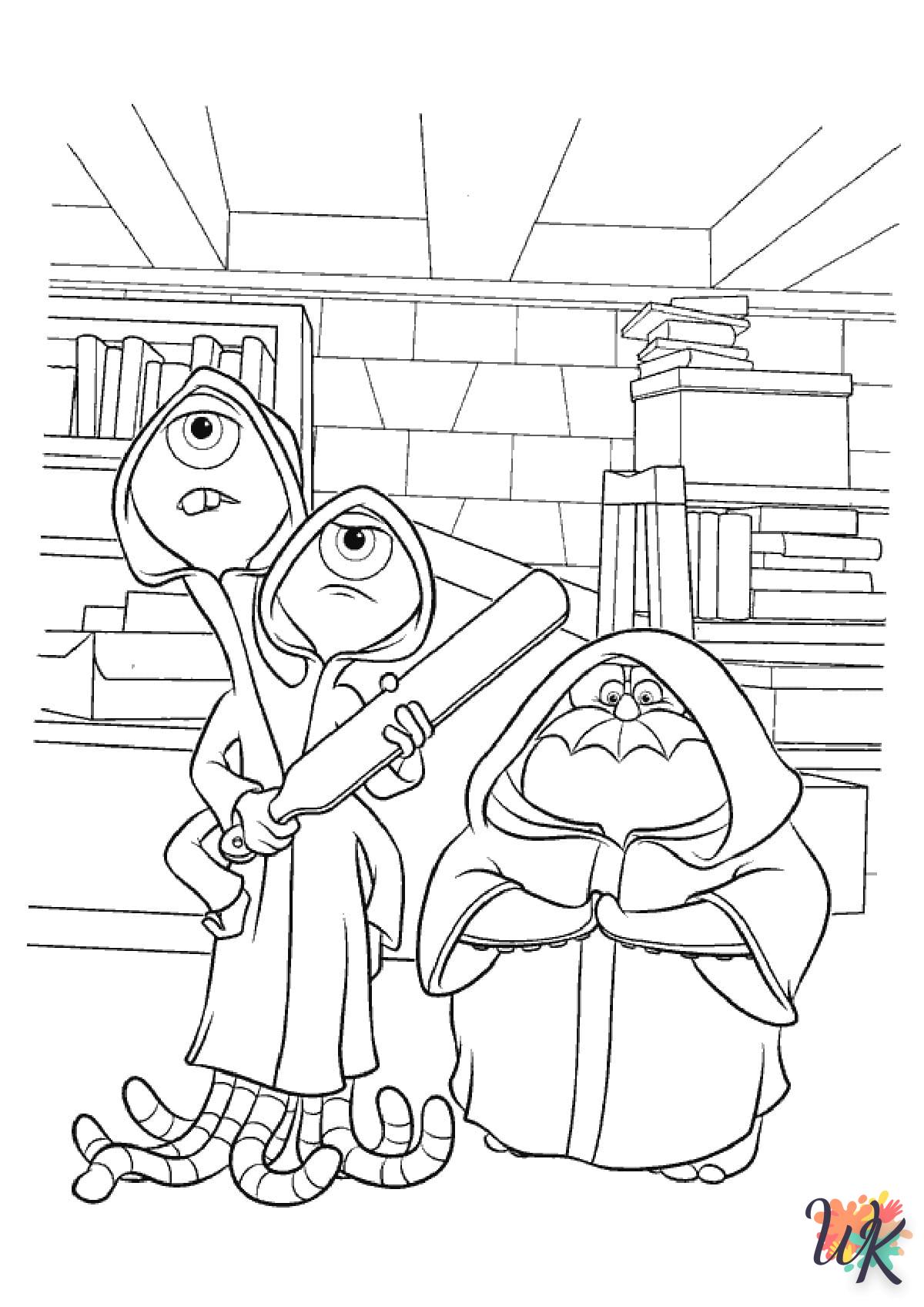 coloriage Monster Inc  à imprimer pdf gratuit