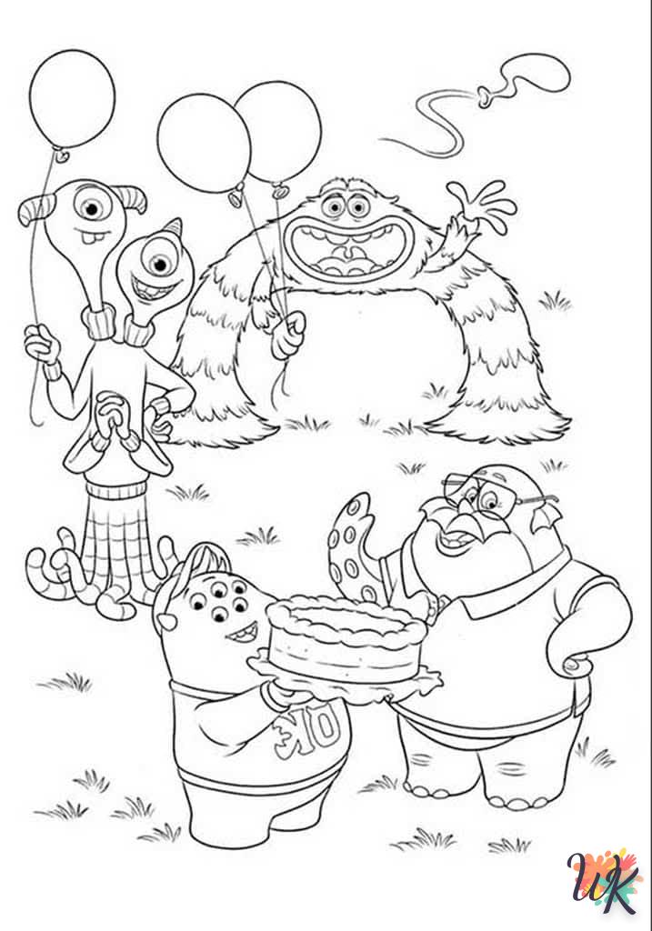 coloriage Monster Inc  enfant 5 ans à imprimer