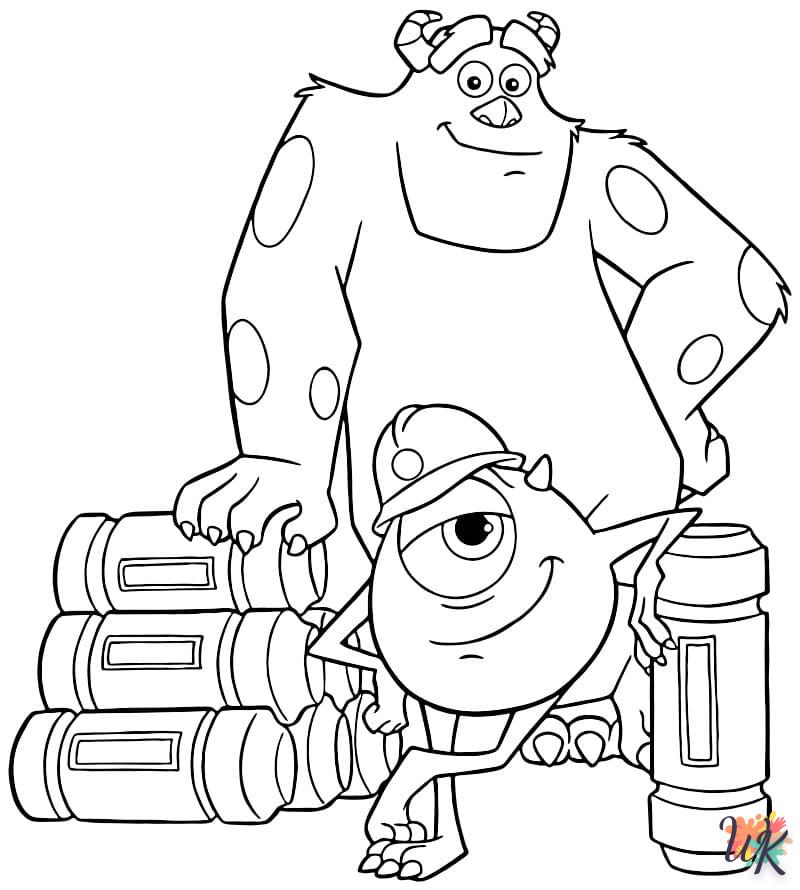 coloriage Monster Inc  à imprimer pdf gratuit