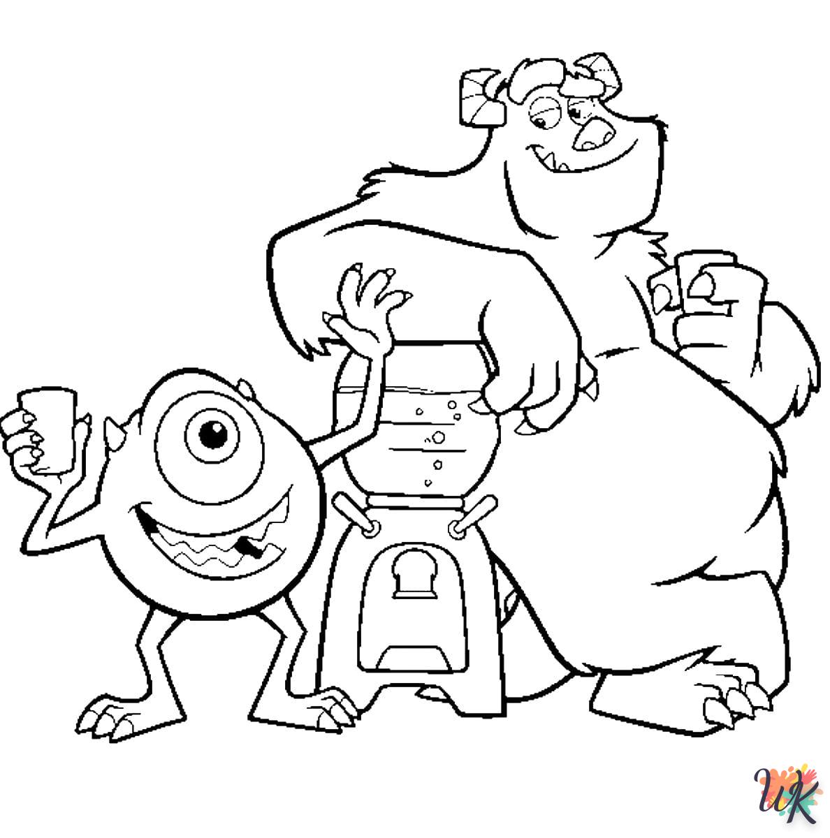 coloriage Monster Inc  en ligne pour bebe de 2 ans