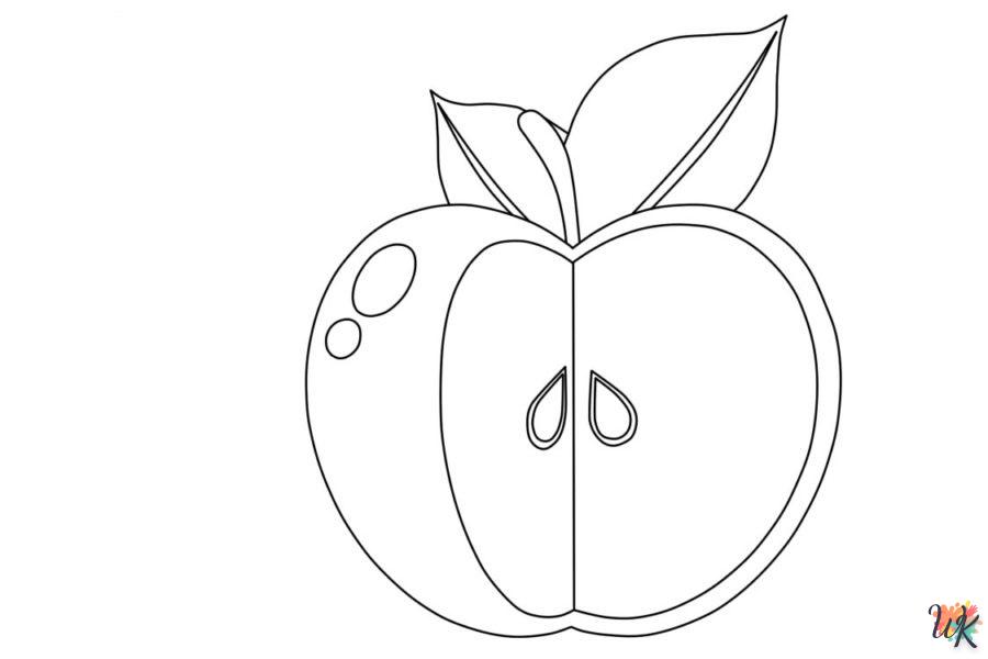 coloriage pomme  en ligne maternelle