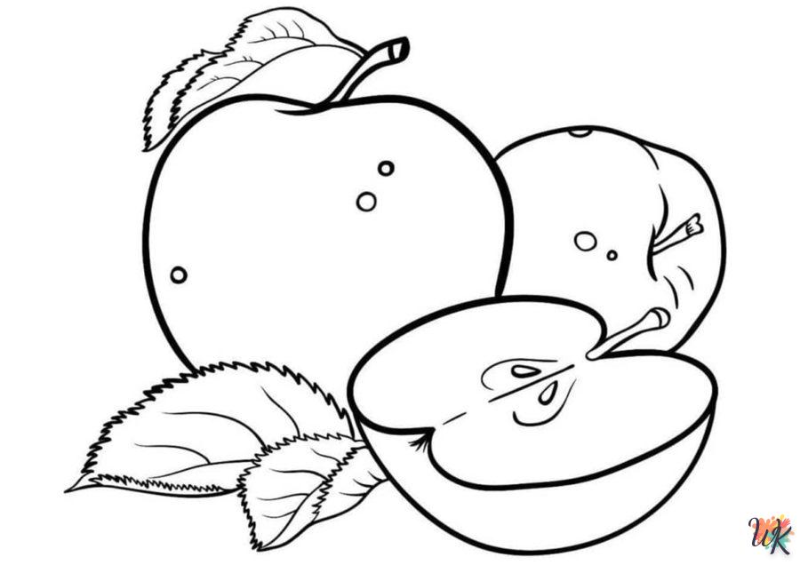 coloriage pomme  à imprimer pour enfant de 2 ans