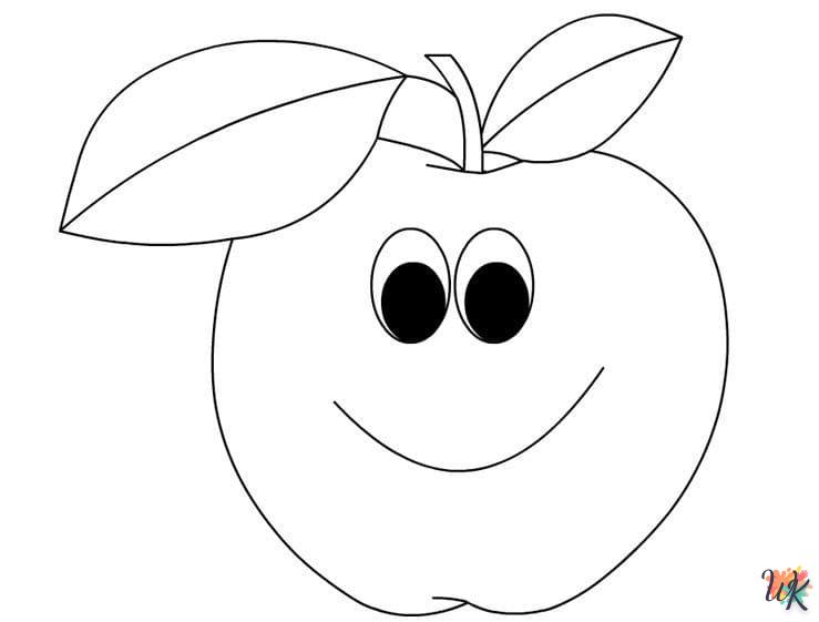 coloriage pomme  a imprimer enfant 5 ans