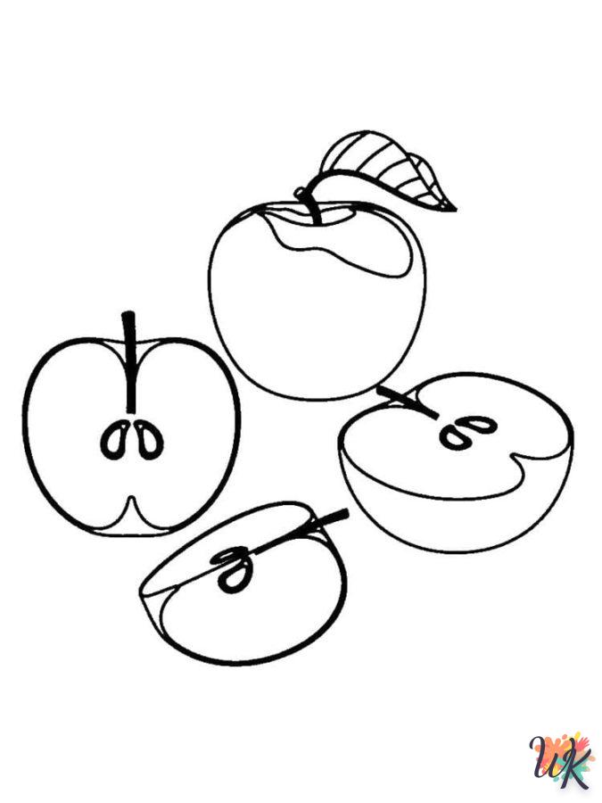 coloriage pomme  7 ans en ligne gratuit à imprimer